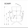 Кресло Halmar SCAMPI (серый) заказать по цене 44 486 руб. в Ростове на Дону в интернет магазине
