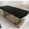 Стол CHIAVARI 220 KL-116 Черный мрамор матовый, итальянская керамика / бронзовый, DISAUR заказать по цене 96 480 руб. в Ростове на Дону в интернет магазине