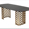 Стол CHIAVARI 220 KL-116 Черный мрамор матовый, итальянская керамика / бронзовый, DISAUR заказать по цене 96 480 руб. в Ростове на Дону в интернет магазине
