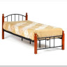 Купить Кровать AT-915 дерево гевея/металл 90*200 (Single bed), красный дуб/черный с доставкой по России по цене производителя можно в магазине Другая Мебель в Ростове на Дону