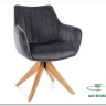 Стул кухонный Signal AZALIA D Velvet Bluvel 14 поворотный (серый/дуб) заказать по цене 21 209 руб. в Ростове на Дону в интернет магазине
