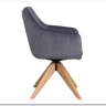 Стул кухонный Signal AZALIA D Velvet Bluvel 14 поворотный (серый/дуб) заказать по цене 21 209 руб. в Ростове на Дону в интернет магазине