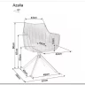 Стул кухонный Signal AZALIA D Velvet Bluvel 14 поворотный (серый/дуб) заказать по цене 21 209 руб. в Ростове на Дону в интернет магазине