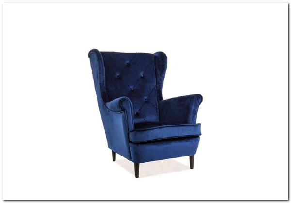 Кресло LADY Velvet Bluvel 86  Signal (темно-синий) заказать по цене 47 283 руб. в Ростове на Дону в интернет магазине