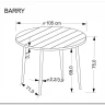 Стол обеденный Halmar BARRY 105 (орех/черный) заказать по цене 17 874 руб. в Ростове на Дону в интернет магазине