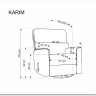Кресло HALMAR KARIM серый заказать по цене 50 601 руб. в Ростове на Дону в интернет магазине
