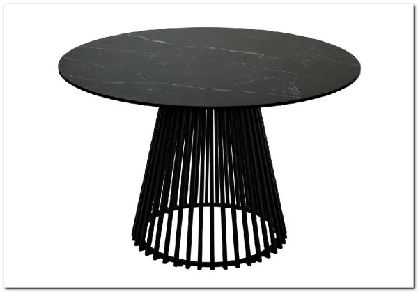 Стол TERNI 120 MATT BLACK MARBLE SOLID CERAMIC Черный мрамор матовый, керамика/Черный каркас заказать по цене 73 250 руб. в Ростове на Дону в интернет магазине