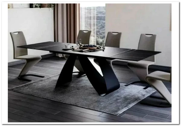 Стол обеденный Signal DIUNA CERAMIC раскладной (черный мат) заказать по цене 154 060 руб. в Ростове на Дону в интернет магазине