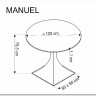Стол обеденный Halmar MANUEL 120 (черный мрамор/черный) заказать по цене 67 485 руб. в Ростове на Дону в интернет магазине