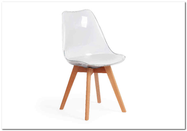 Стул Secret De Maison TULIP  (mod. 73) прозрачный/Transparent, подушка белая/Cushion whit заказать по цене 5 890 руб. в Ростове на Дону в интернет магазине