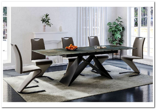 Стол обеденный Signal WESTIN Ceramic 160 раскладной (бирюзовый Ossido Verde/черный мат) заказать по цене 152 669 руб. в Ростове на Дону в интернет магазине