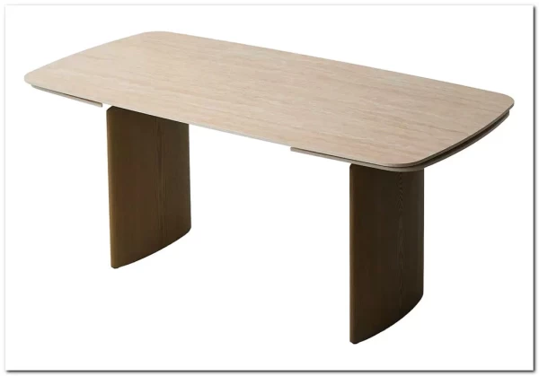 Стол CALVIN 180 MATTE ROME TRAVERTINE SOLID CERAMIC / Серый дуб, ®DISAUR заказать по цене 96 050 руб. в Ростове на Дону в интернет магазине