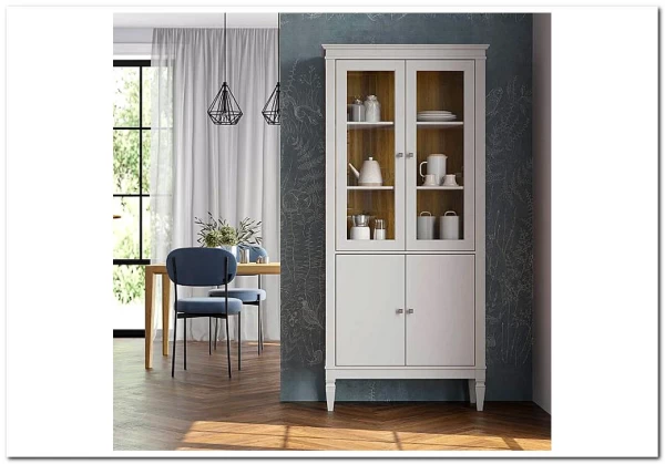 Шкаф для посуды Ольса-С 220 из массива сосны заказать по цене 46 397 руб. в Ростове на Дону в интернет магазине