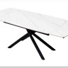 Стол RIVOLI 140 MATT WHITE MARBLE SOLID CERAMIC / BLACK заказать по цене 74 900 руб. в Ростове на Дону в интернет магазине
