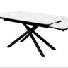 Стол RIVOLI 140 MATT WHITE MARBLE SOLID CERAMIC / BLACK заказать по цене 74 900 руб. в Ростове на Дону в интернет магазине