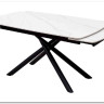 Стол RIVOLI 140 MATT WHITE MARBLE SOLID CERAMIC / BLACK заказать по цене 74 900 руб. в Ростове на Дону в интернет магазине