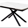 Стол RIVOLI 140 MATT WHITE MARBLE SOLID CERAMIC / BLACK заказать по цене 74 900 руб. в Ростове на Дону в интернет магазине