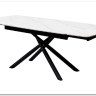 Стол RIVOLI 140 MATT WHITE MARBLE SOLID CERAMIC / BLACK заказать по цене 74 900 руб. в Ростове на Дону в интернет магазине