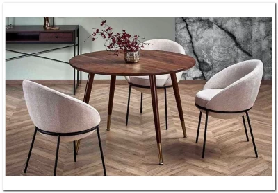 Стол обеденный Halmar DOMENICO 110 (орех/золотой)