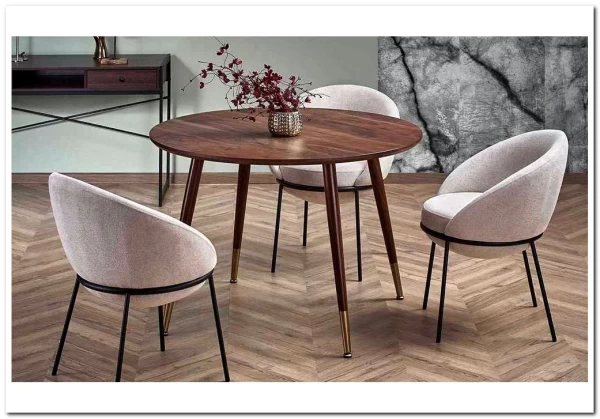 Стол обеденный Halmar DOMENICO 110 (орех/золотой) заказать по цене 24 769 руб. в Ростове на Дону в интернет магазине