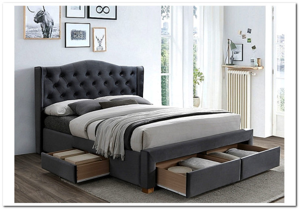 Кровать ASPEN II VELVET BLUVEL 14 160/200 Signal заказать по цене 82 622 руб. в Ростове на Дону в интернет магазине