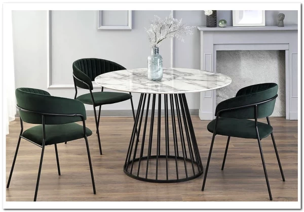 Стол обеденный Halmar BRODWAY белый мрамор/черный заказать по цене 30 047 руб. в Ростове на Дону в интернет магазине