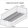 Кровать SIGNAL ALFIE Velvet Bluvel 40 темно-бежевый, 120/200 заказать по цене 77 985 руб. в Ростове на Дону в интернет магазине