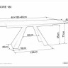 Стол обеденный Signal SALVADORE Ceramic 180 раскладной (серый мрамор/черный мат) заказать по цене 143 312 руб. в Ростове на Дону в интернет магазине