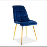 Стул кухонный Signal CHIC Velvet Bluvel 86 (темно-синий/золотой) заказать по цене 10 726 руб. в Ростове на Дону в интернет магазине
