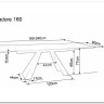 Стол обеденный Signal SALVADORE Ceramic 160 раскладной (Diamond Cream кремовый/черный мат) заказать по цене 136 474 руб. в Ростове на Дону в интернет магазине