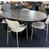 Стол обеденный Signal ANGEL II 120 (эффект серого мрамора/черный) заказать по цене 85 227 руб. в Ростове на Дону в интернет магазине
