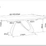 Стол обеденный Signal DIUNA Ceramic 160 раскладной (Statuario Venato белый/черный мат) заказать по цене 156 634 руб. в Ростове на Дону в интернет магазине