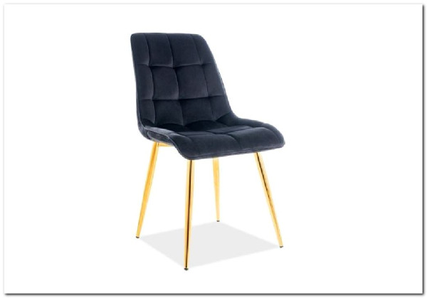 Стул кухонный Signal CHIC Velvet Bluvel 19 (черный/золотой) заказать по цене 10 726 руб. в Ростове на Дону в интернет магазине
