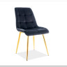 Стул кухонный Signal CHIC Velvet Bluvel 19 (черный/золотой) заказать по цене 10 726 руб. в Ростове на Дону в интернет магазине