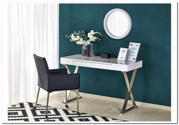 Стол компьютерный Halmar B-31 (белый/хром) заказать по цене 37 613 руб. в Ростове на Дону в интернет магазине