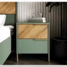 Витрина Siena REG1W1D1S дымчатый зеленый/дуб вотан BRW заказать по цене 28 950 руб. в Ростове на Дону в интернет магазине