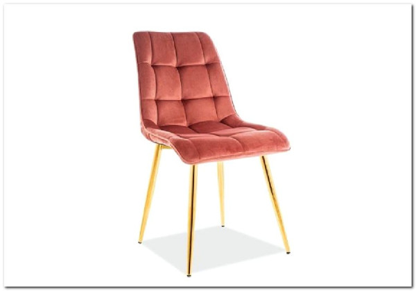 Стул кухонный Signal CHIC Velvet Bluvel 52 (античный розовый/золотой) заказать по цене 10 726 руб. в Ростове на Дону в интернет магазине