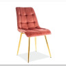 Стул кухонный Signal CHIC Velvet Bluvel 52 (античный розовый/золотой) заказать по цене 10 726 руб. в Ростове на Дону в интернет магазине