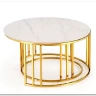 Комплект Halmar MERCURY 3, 2 стола журнальных (белый мрамор/золотой) заказать по цене 57 327 руб. в Ростове на Дону в интернет магазине