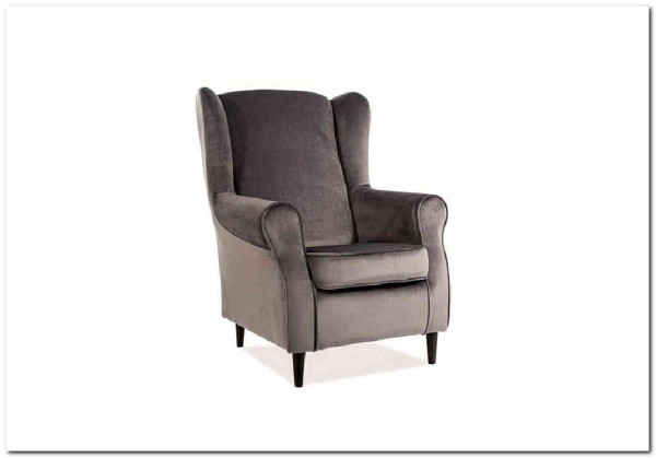 Кресло BARON Velvet Bluvel 14  Signal (серый) заказать по цене 47 283 руб. в Ростове на Дону в интернет магазине