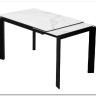 Стол CORNER 120 MATTE STATUARIO Белый мрамор матовый керамика, стекло/ черный каркас, DISAUR заказать по цене 59 400 руб. в Ростове на Дону в интернет магазине