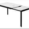 Стол CORNER 120 MATTE STATUARIO Белый мрамор матовый керамика, стекло/ черный каркас, DISAUR заказать по цене 59 400 руб. в Ростове на Дону в интернет магазине