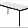 Стол CORNER 120 MATTE STATUARIO Белый мрамор матовый керамика, стекло/ черный каркас, DISAUR заказать по цене 59 400 руб. в Ростове на Дону в интернет магазине