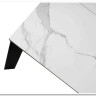 Стол CORNER 120 MATTE STATUARIO Белый мрамор матовый керамика, стекло/ черный каркас, DISAUR заказать по цене 59 400 руб. в Ростове на Дону в интернет магазине