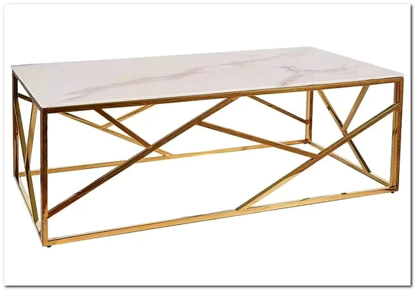 Стол журнальный Signal ESCADA A II (эффект белого мрамора/золотой) заказать по цене 41 751 руб. в Ростове на Дону в интернет магазине