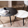 Комплект Signal KORA A, 2 стола журнальных (черный мат/белый мат/черный) заказать по цене 23 424 руб. в Ростове на Дону в интернет магазине