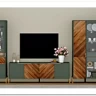 Витрина Siena REG1W1D дымчатый зеленый/дуб вотан BRW заказать по цене 43 630 руб. в Ростове на Дону в интернет магазине