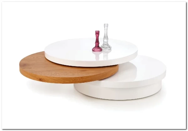 Стол журнальный Halmar MICHELLE (белый/дуб золотой) заказать по цене 47 003 руб. в Ростове на Дону в интернет магазине