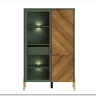 Витрина Siena REG1W1D/140 дымчатый зеленый/дуб вотан BRW заказать по цене 33 980 руб. в Ростове на Дону в интернет магазине