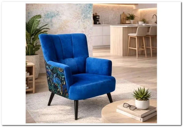 Кресло Halmar PAGONI (темно-синий/черный) заказать по цене 43 019 руб. в Ростове на Дону в интернет магазине